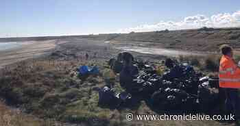 RNLI volunteers remove almost four tonnes of debris from Northumberland beach