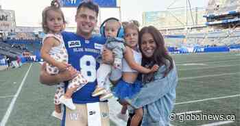 Family of Bombers QB Zach Collaros finds balance between football and home life