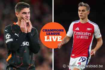 MULTILIVE CHAMPIONS LEAGUE. Shaktar Donetsk ontvangt Young Boys, om 21 uur neemt Inter het op tegen Arsenal en Trossard