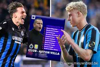 Met Casper Nielsen en Joaquin Seys: dit is de opstelling van Club Brugge tegen Aston Villa