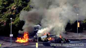 Small jet crashes after taking off from Phoenix-area Falcon Field Airport as five people are confirmed dead