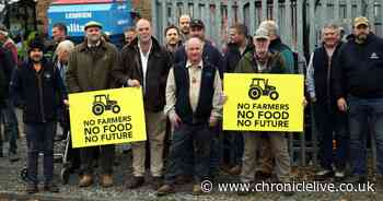 Farmers picket Northern Farming Conference in Hexham to protest 'devastating' changes to industry