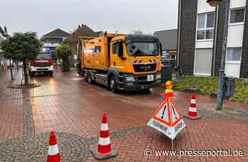 FW-Schermbeck: Geplatzter Hydraulikschlauch an einem Müllwagen