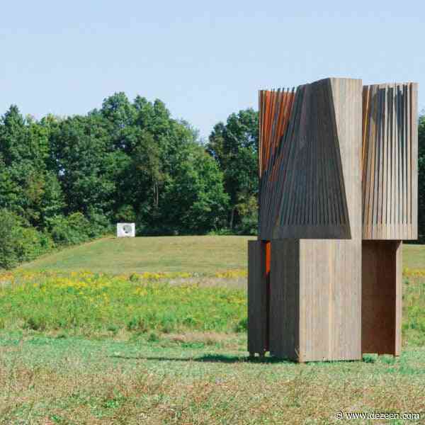 Young Projects installs "fraying" wooden pavilion at Hudson Valley arts centre