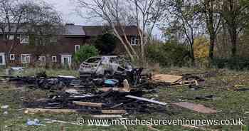 Pictures show scene of devastation after evening of Bonfire Night terror in east Manchester