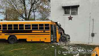 School bus carrying multiple students smashes into home with family inside