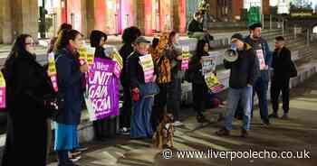 Dozens of anti-Trump protestors oppose US president at Lime Street vigil