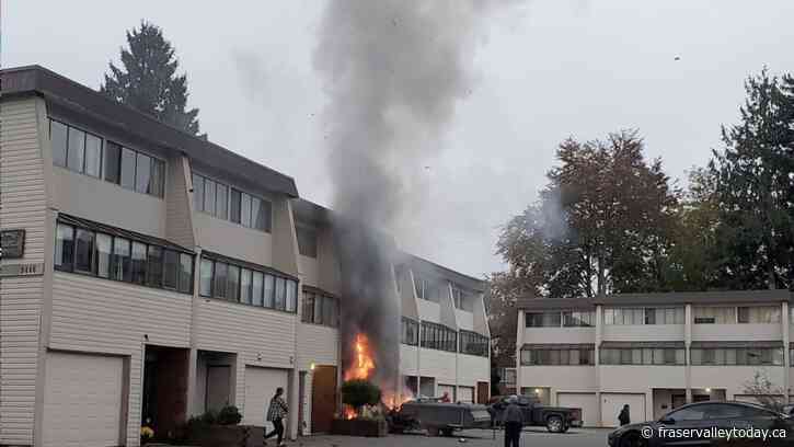 Chilliwack firefighters tackle two-alarm structure fire on Hazel Street Wednesday