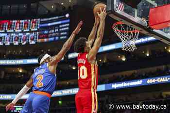 No. 1 pick Zaccharie Risacher scores 33 as Hawks rally late to down Knicks 121-116