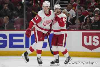 Larkin and DeBrincat lead Red Wings to 4-1 win over Blackhawks