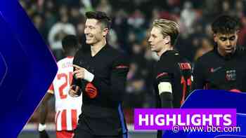 Lewandowski scores double in dominant Barca win