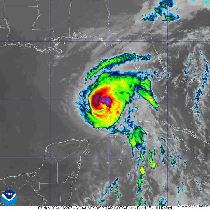 Tropical tracker: Cat. 2 Hurricane Rafael now moving through the Gulf of Mexico