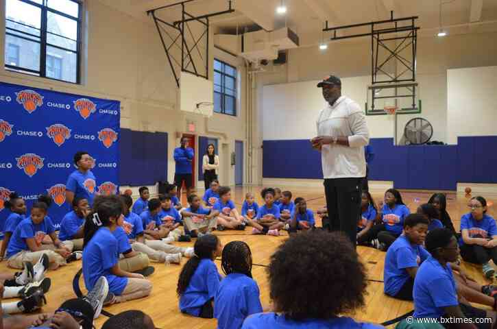 Knicks legend Larry Johnson inspires Bronx youth at Jr. Knicks clinic with BronxWorks