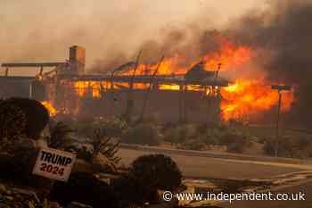 Footage shows California home engulfed by flames as massive blaze forces thousands to flee