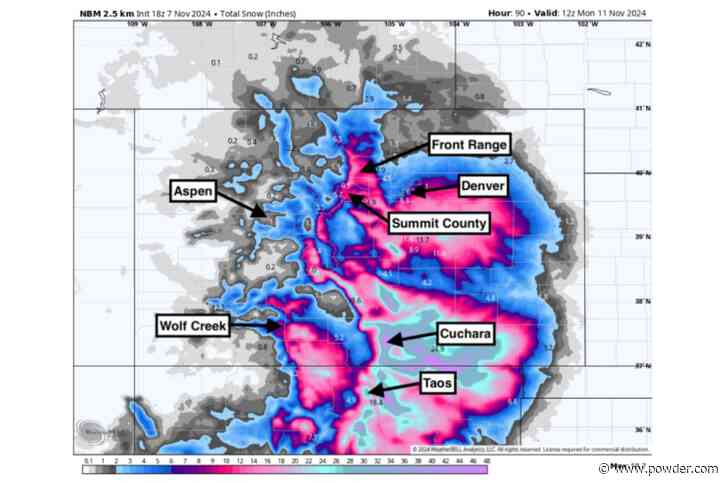 Up to 30 Inches of Snow Forecasted for Colorado, New Mexico