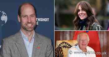 Prince William 'so proud' of Kate and Charles after health battles with cancer