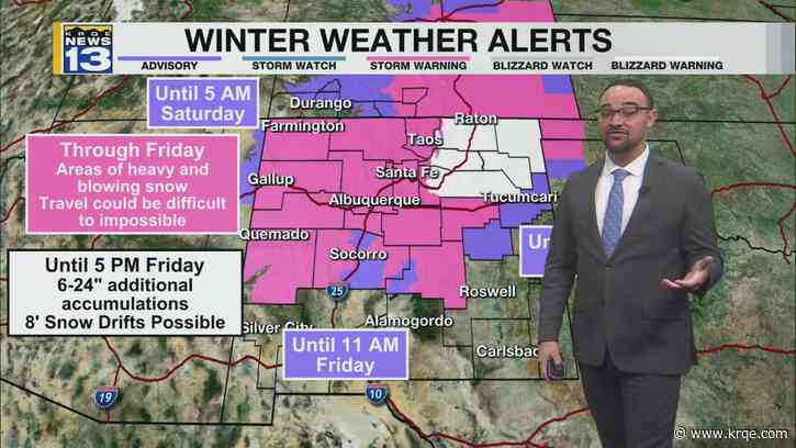 Winter storm continues to move across the state