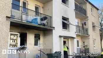 Residents jumped from balcony to escape flat fire