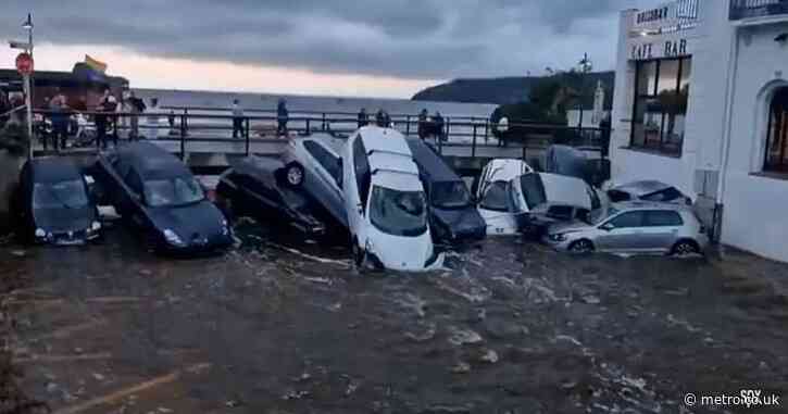 Cars pile up in Spain as country hit by more flooding chaos