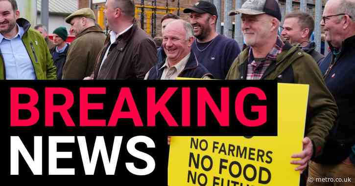 Farmers protest against inheritance tax on farms ‘blocked’ by police