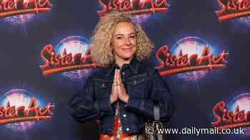 Ash Pollard appears unfazed as she flashes a huge smile at Sister Act's opening night after extraordinary firing rant