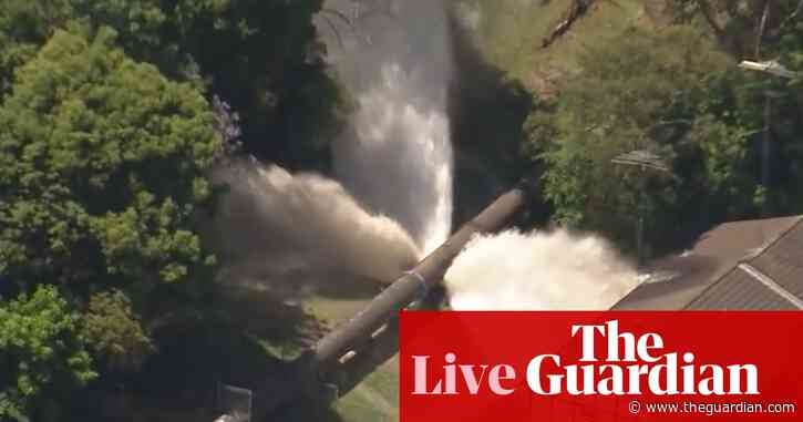 Sydney homes flooded after water pipeline bursts – as it happened