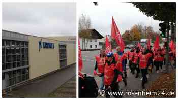 Streikwelle schwappt nach Rosenheim: 250 Mitarbeiter gehen bei Krones auf die Straße