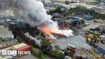 Fire crews tackling blaze at waste recycling site