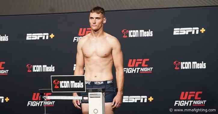 UFC Vegas 100 weigh-in results: Short-notice newcomer misses by 3 pounds, one bout cancelled