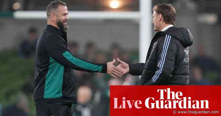 Ireland v New Zealand: Autumn Nations Series rugby union – live