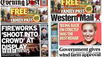 Wales' papers: Strictly 'best rehab' and fireworks 'shoot into crowd'