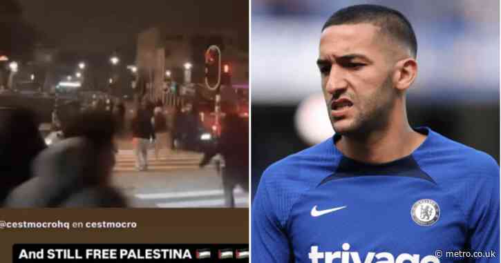 Former Chelsea midfielder Hakim Ziyech mocks Israeli supporters attacked in Amsterdam