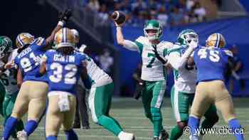 Hungry Roughriders stand in the way of Blue Bombers' quest for 5th-straight Grey Cup berth