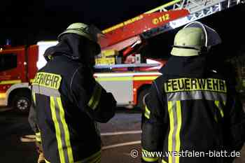 Bielefelder Feuerwehr löscht Terrassenbrand