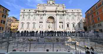 Trevi Fountain gets temporary catwalk as famous landmark undergoes cleaning