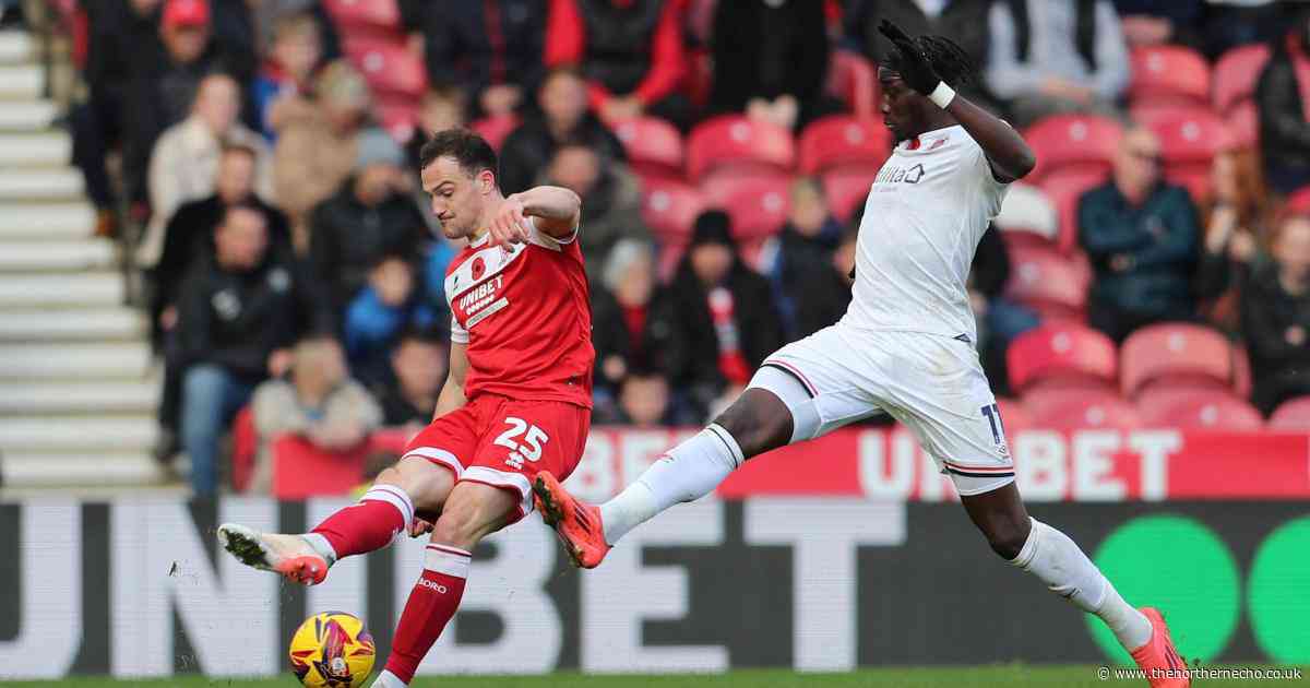 'He was sick on the pitch twice in that game' - Boro defender battles through in win