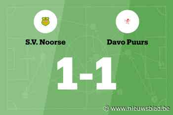 Noorse B en Davo Puurs eindigt op 1-1