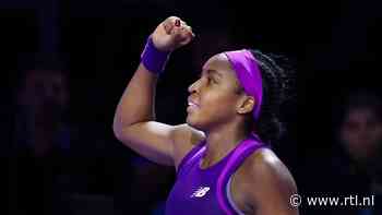 Jonge tennisster Gauff bekroont seizoen met winst WTA Finals