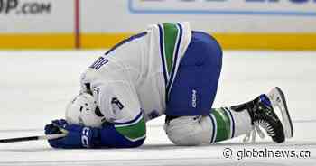 Vancouver Canucks winger Brock Boeser sidelined with upper-body injury following hit