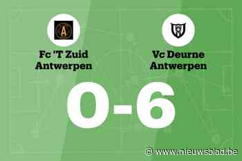 VC Deurne Antwerpen overklast FC 'T Zuid Antwerpen