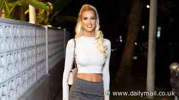 Selling Sunset's Emma Hernan flashes toned midriff in white crop top while out for a drink in West Hollywood