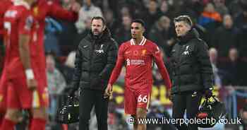 Liverpool suffer injury scare as Trent Alexander-Arnold replaced against Aston Villa