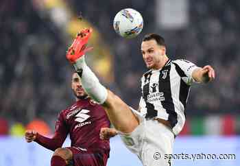 Juventus and Torino players tussle after Gatti’s foul