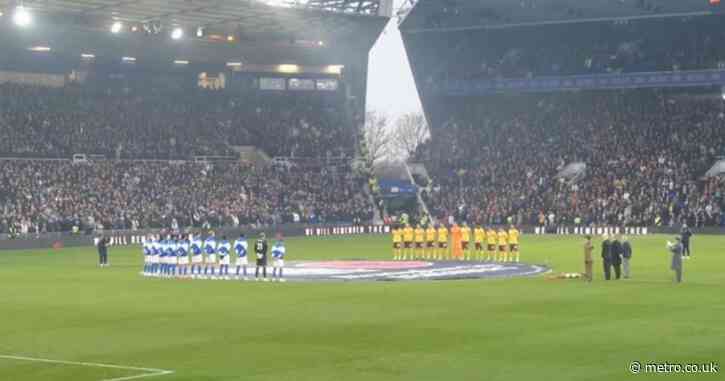 Shocking moment fans ruin Remembrance silence at Birmingham vs Northampton