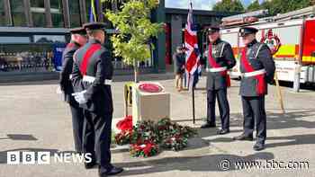 Emblem honour for firefighter who died after blast