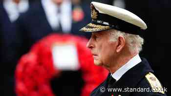 King lays first wreath as Kate and William pay respects in London on Remembrance Sunday