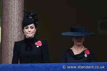 Kate’s poignant tribute to war dead at Cenotaph with Sophie by her side