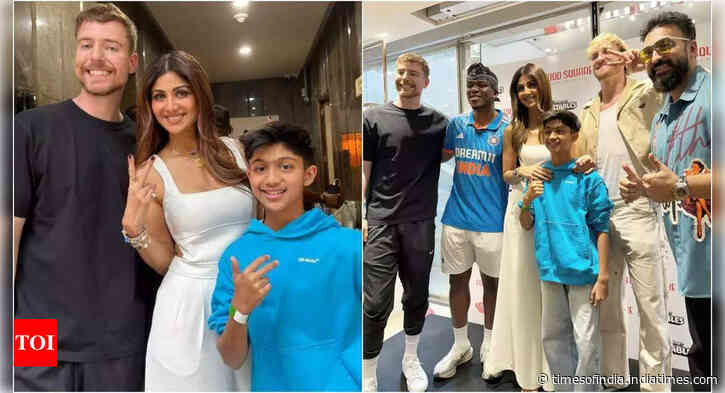 Shilpa Shetty meets MrBeast, Logan Paul and KSI