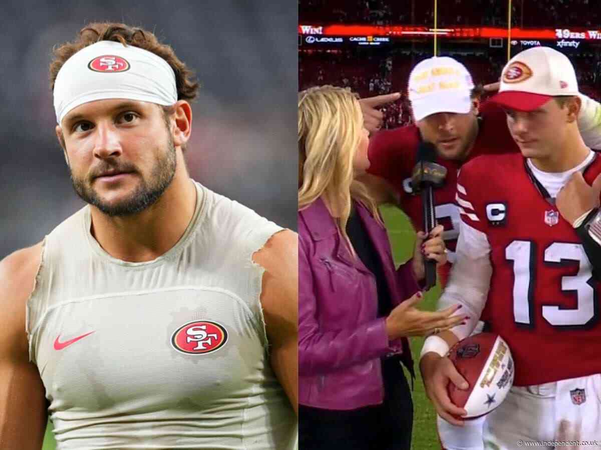 49ers star Nick Bosa fined $11,000 for sporting MAGA hat during post-game interview