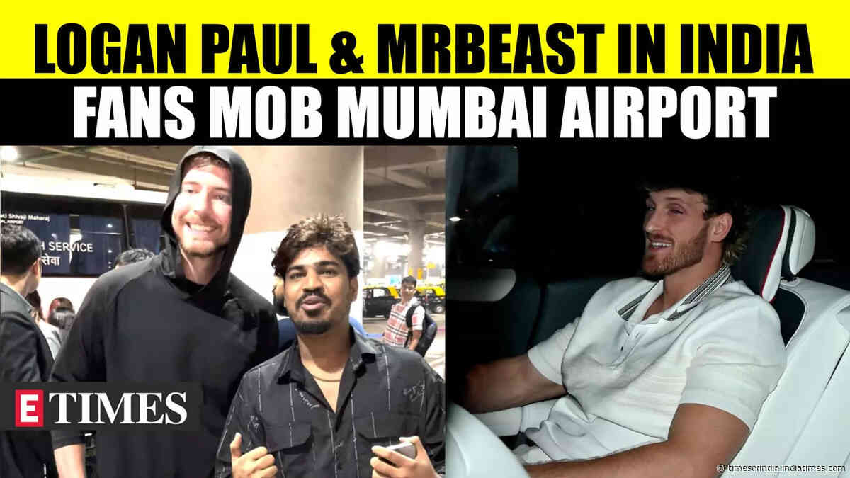 Logan Paul & Mrbeast Land In India; Fans Go Crazy As 'Welcome To India' Chants Erupt | Watch